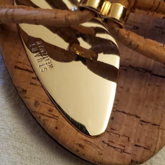 Stuart Weitzman Nuts Natural Cork demi-wedge sandal - Picture 3 of 7